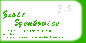 zsolt szenkovics business card